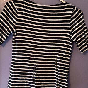 Black/White Striped Top Charter Club size PP